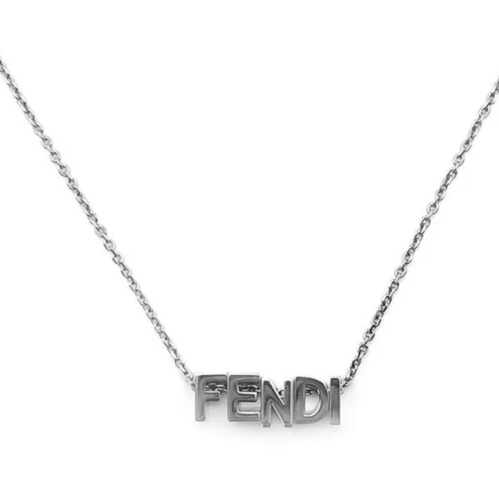 Fendi Polladio Logo Letter Pendant Necklace - Picture 4 of 6